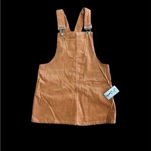 Corduroy jumper dress.  Short and light weight material.